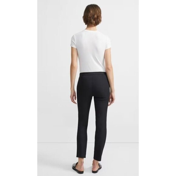 Theory Womens Thaniel Approach Slim Pull On Pants Straight Leg in Black Size 0 - Picture 8 of 9